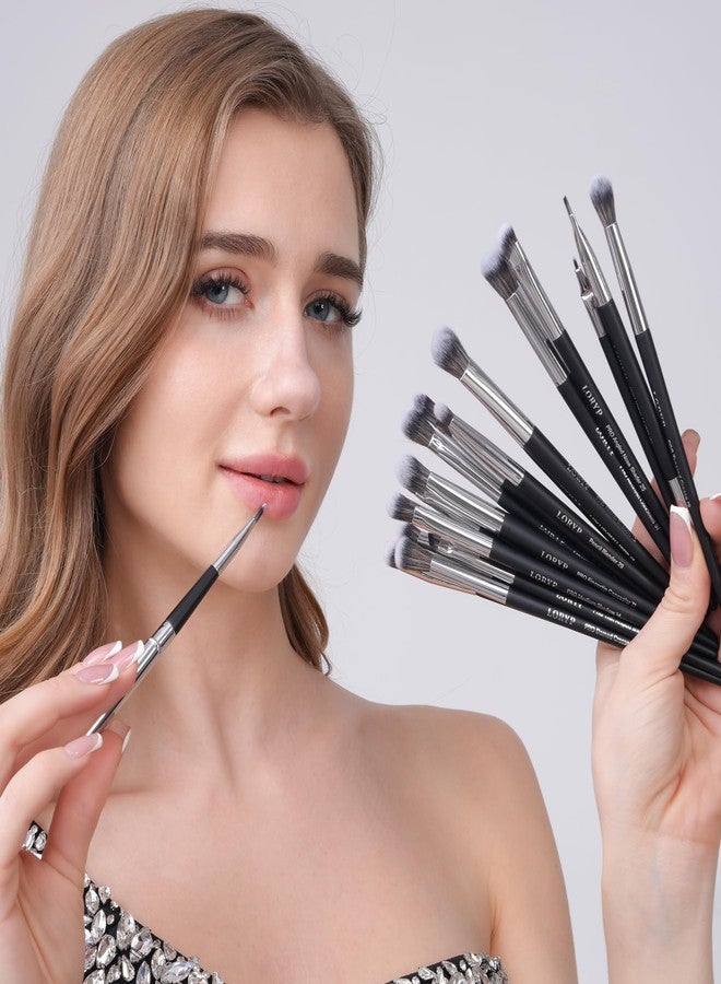 LORYP Professional Makeup Brushes Set 32Pcs Matte Black Cosmetic Brush Kit for All Face & Eye of Soft Vegan Synthetic Hair for Artists & Enthusiasts - Image 5